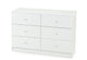 Kingston 6 Drawer Lowboy White