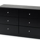 Kingston 6 Drawer Lowboy Black