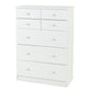 Kingston 7 Drawer Highboy White