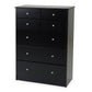 Kingston 7 Drawer Highboy Black