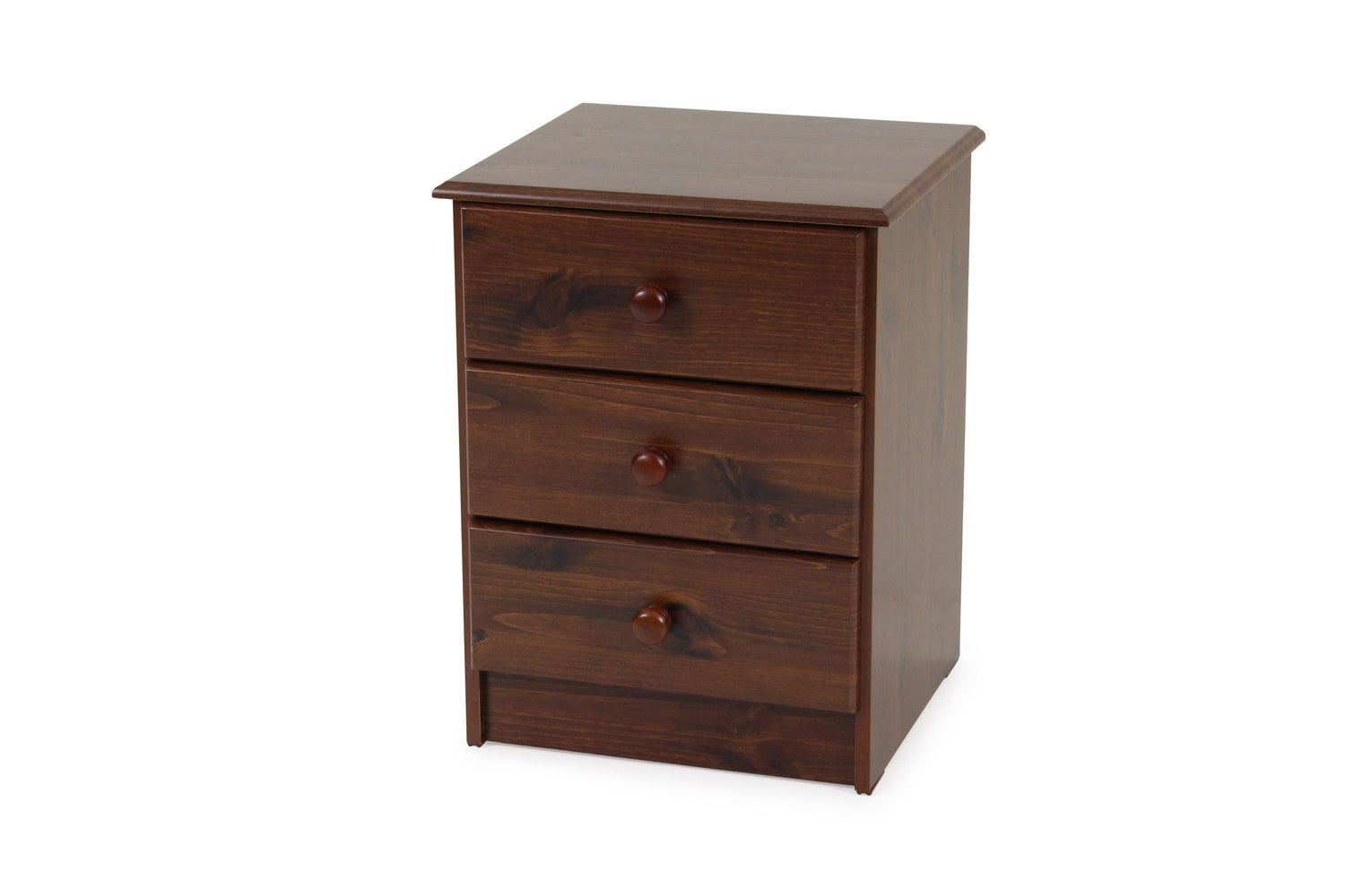 Kingston 3 Drawer Bedside Brown