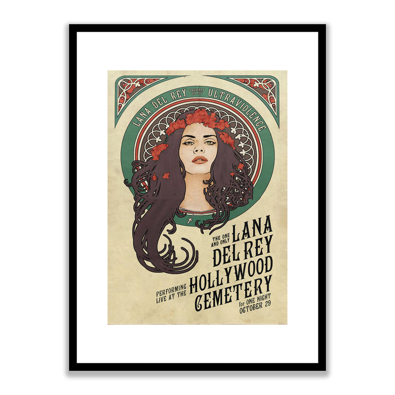 Lana Del Rey at the Hollywood Cemetery Framed Print