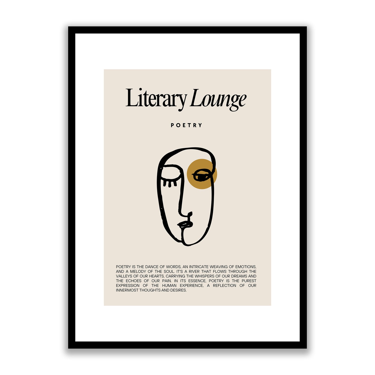 Literary Lounge Poetry Framed Print