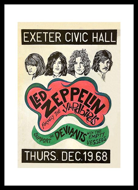 Led Zeppelin Exeter Civic Hall Framed Print