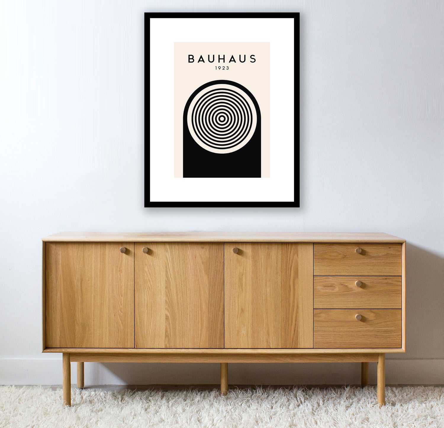 Bauhaus Circle Framed Print LARGE