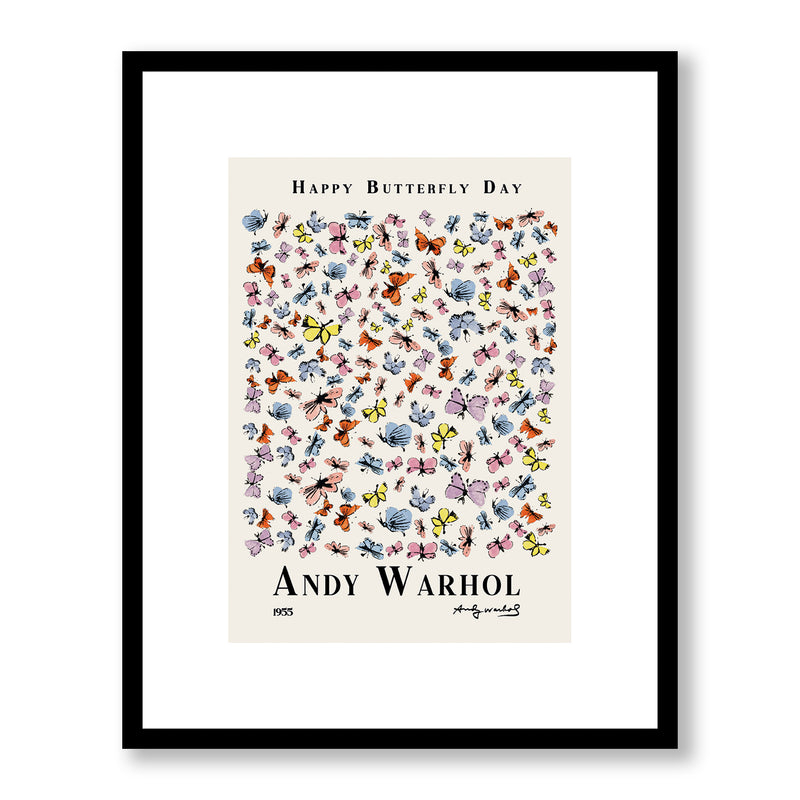 Andy Warhol Happy Butterfly Day Framed Print LARGE