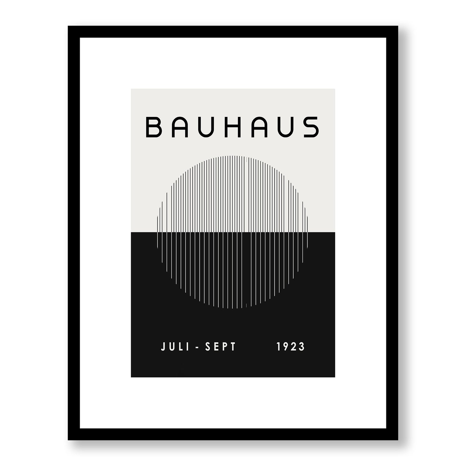 Bauhaus Black and White Framed Print LARGE