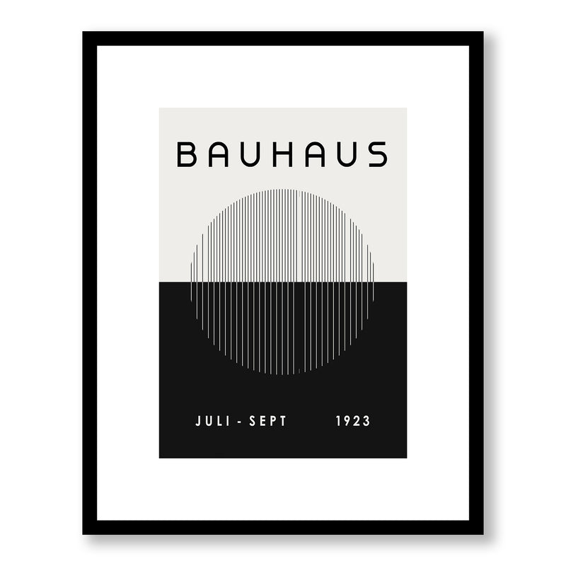 Bauhaus Black and White Framed Print LARGE