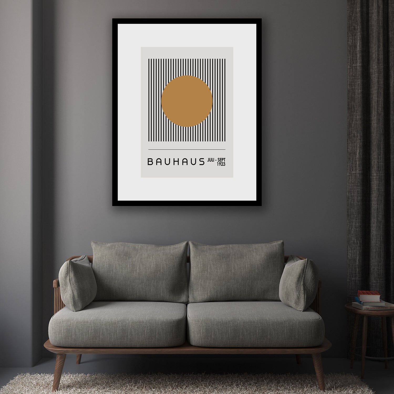 Bauhaus Gold Framed Print LARGE