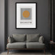 Bauhaus Gold Framed Print LARGE