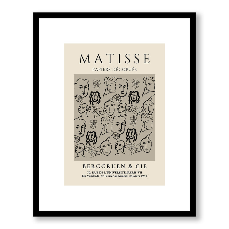 Matisse Faces Framed Print LARGE