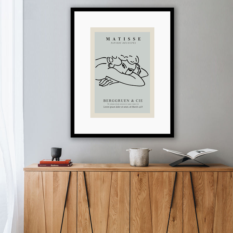 Matisse Blue Framed Print LARGE