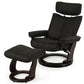 Malmo Recliner Chair and Footstool - Ebony