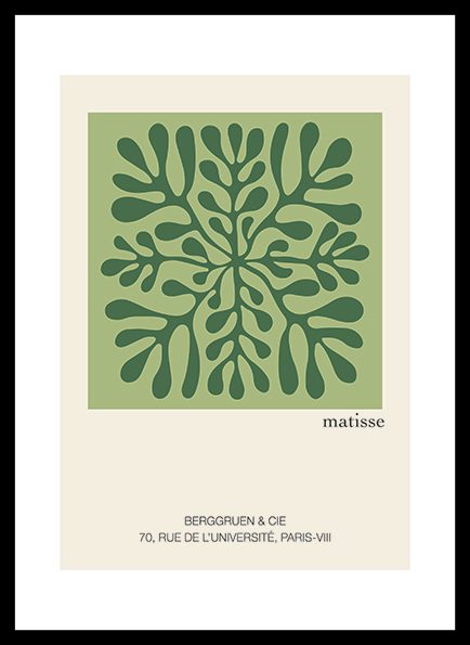 Matisse Green Floral Framed Print