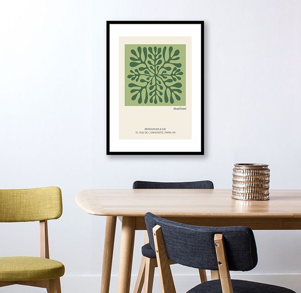 Matisse Green Floral Framed Print