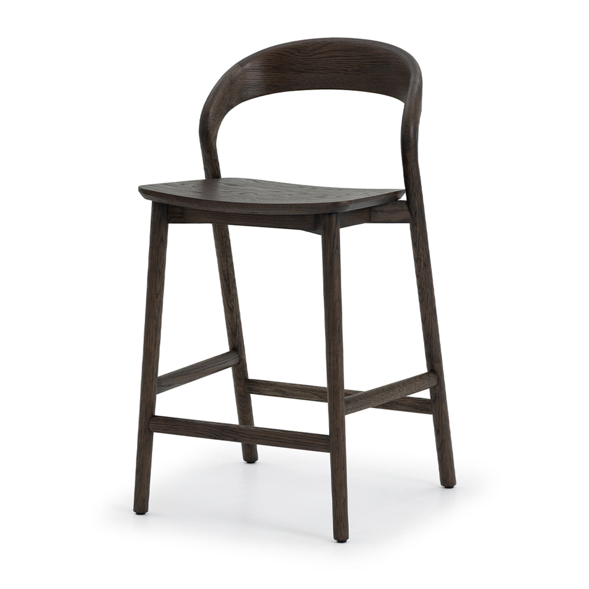 Meg Barstool (Espresso Oak) Solid Seat