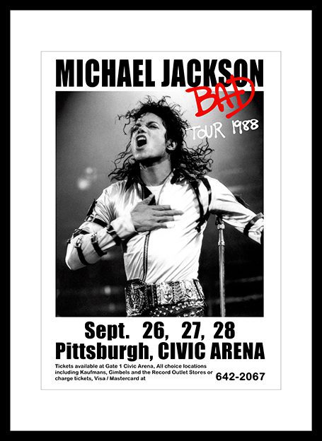 Michael Jackson Pittsburgh Civic Arena Framed Print
