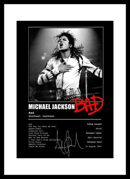 Michael Jackson Bad Framed Print