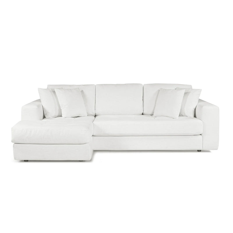 Hugo 3 Seater Chaise - Speckle White