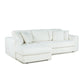 Hugo 3 Seater Chaise - Speckle White