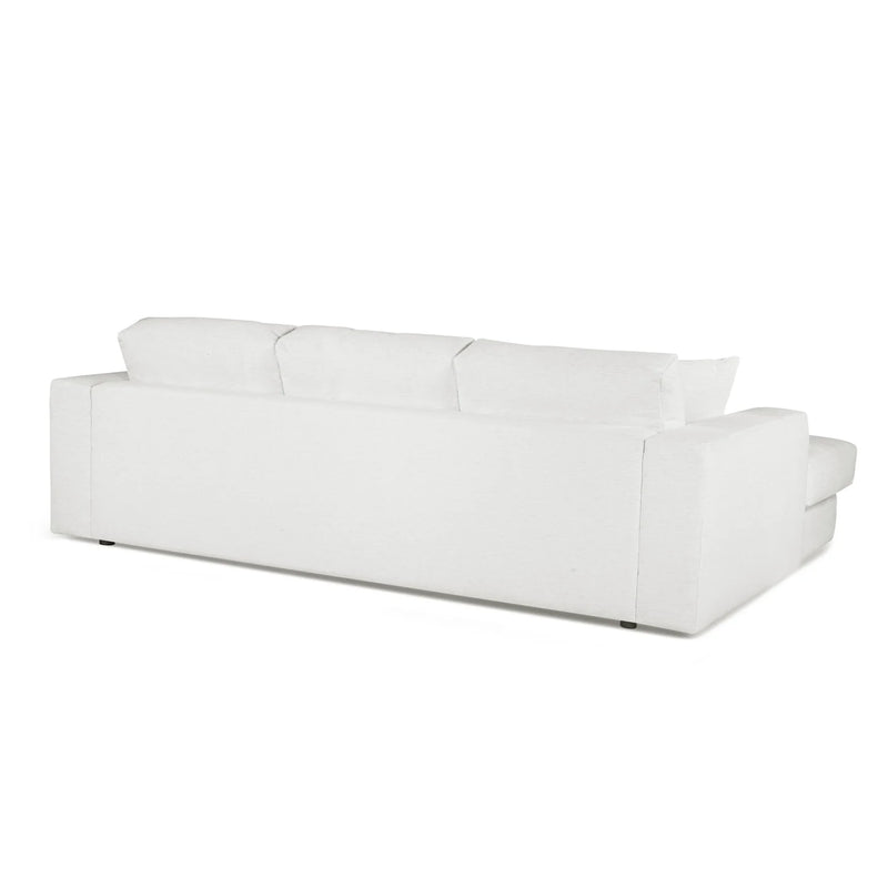 Hugo 3 Seater Chaise - Speckle White