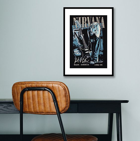 Nirvana Kurt Cobain Framed Print
