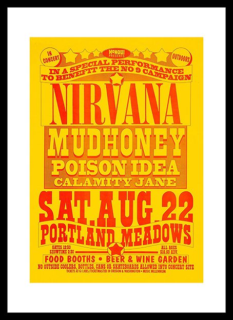 Nirvana and Mudhoney Framed Print