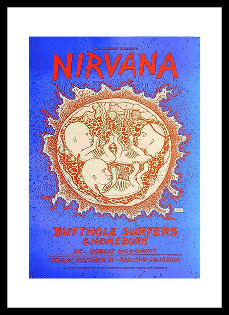 Nirvana and The Butthole Surfers Framed Print