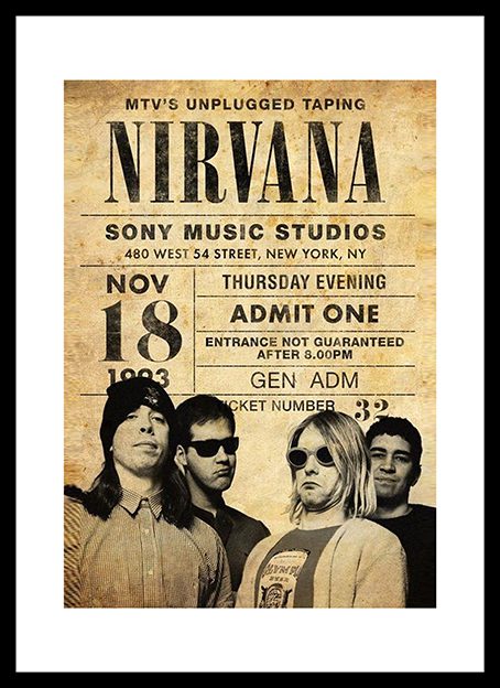 Nirvana Unplugged Framed Print