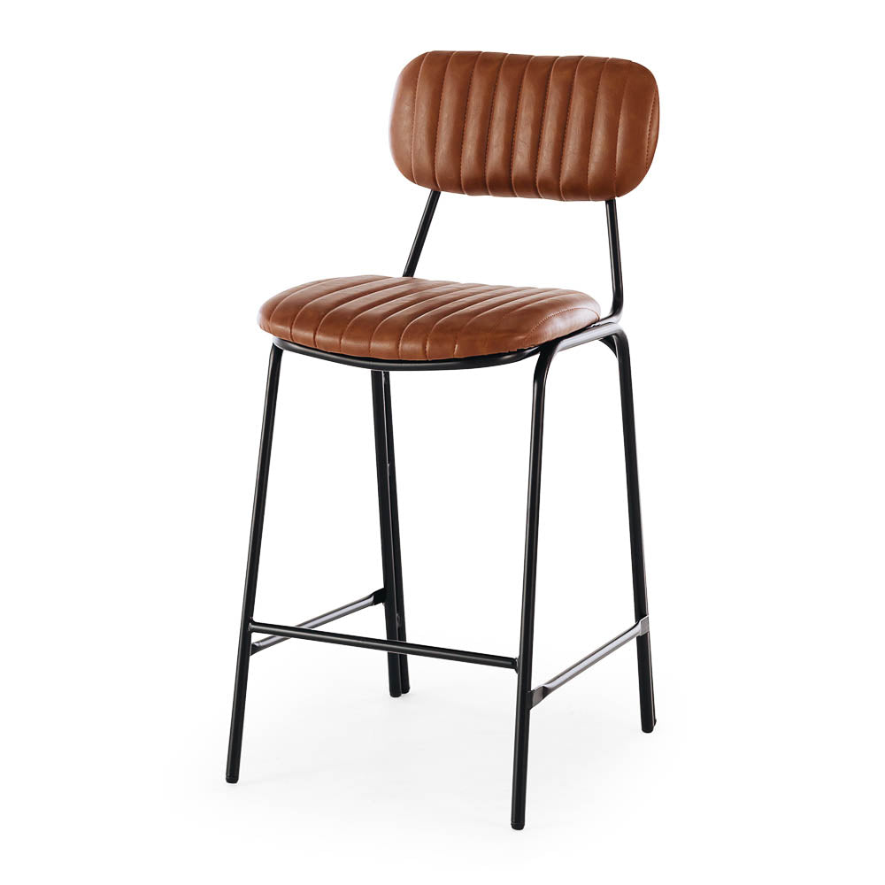 Datsun Barstool Vintage Tan PU SH75cm - Commercial Height