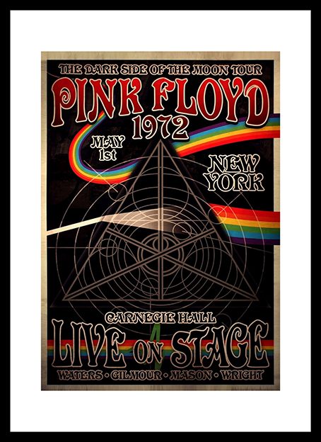 Pink Floyd Carnegie Hall 1972 Framed Print