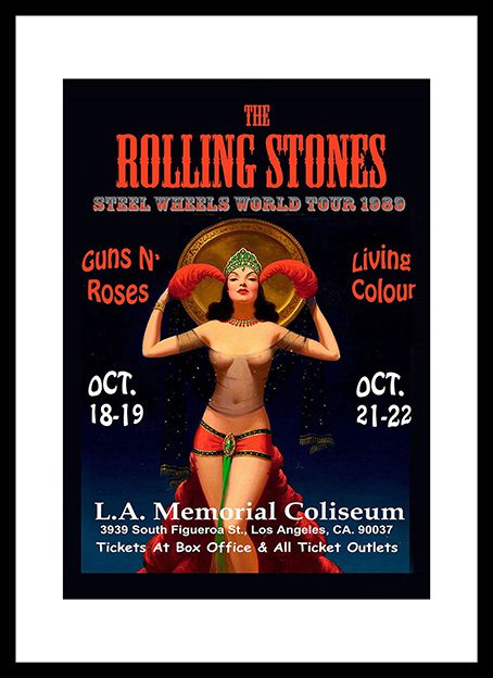 The Rolling Stones Steel Wheels World Tour Framed Print