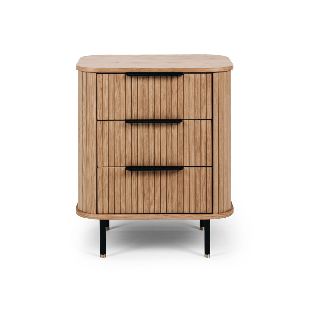 Anders Bedside 3 Drawer (Natural Oak)