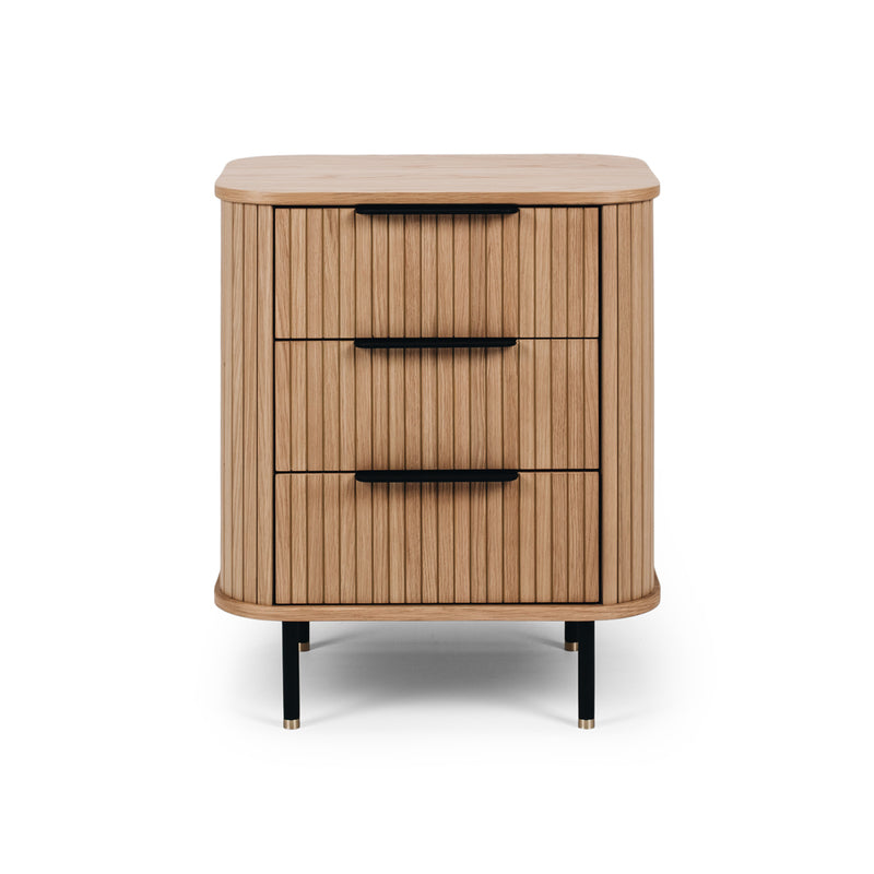 Anders Bedside 3 Drawer (Natural Oak)