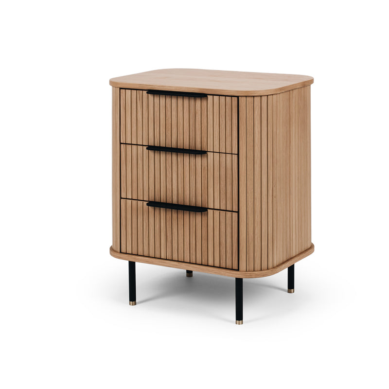 Anders Bedside 3 Drawer (Natural Oak)