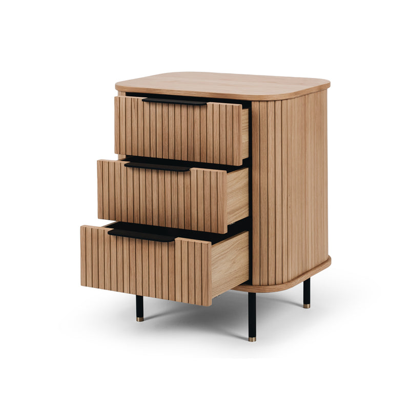 Anders Bedside 3 Drawer (Natural Oak)