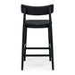 Niles Highback Barstool (Black Oak) PU