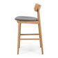 Niles Highback Barstool (Natural Oak) Fabric