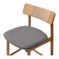 Niles Highback Barstool (Natural Oak) Fabric