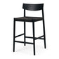 Ingrid Highback Barstool (Black Oak) Cord