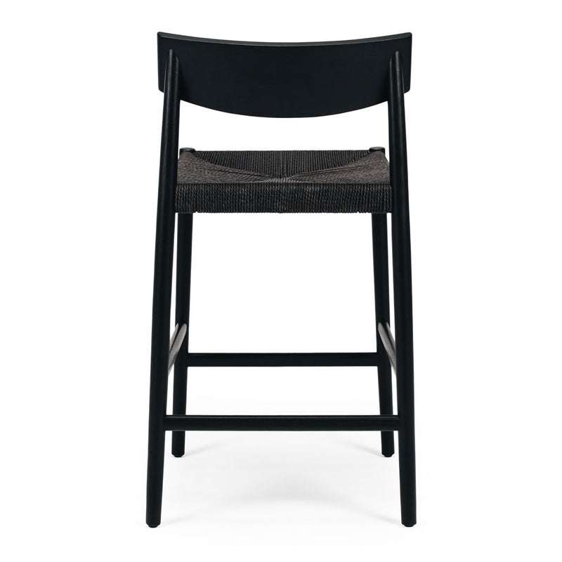 Ingrid Highback Barstool (Black Oak) Cord