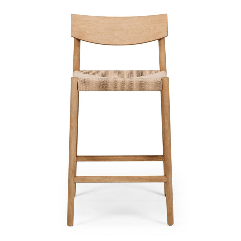 Ingrid Highback Barstool (Natural Oak) Cord