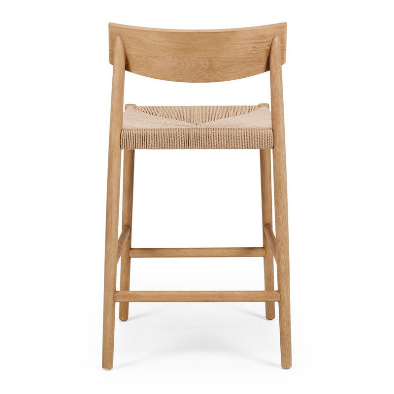 Ingrid Highback Barstool (Natural Oak) Cord