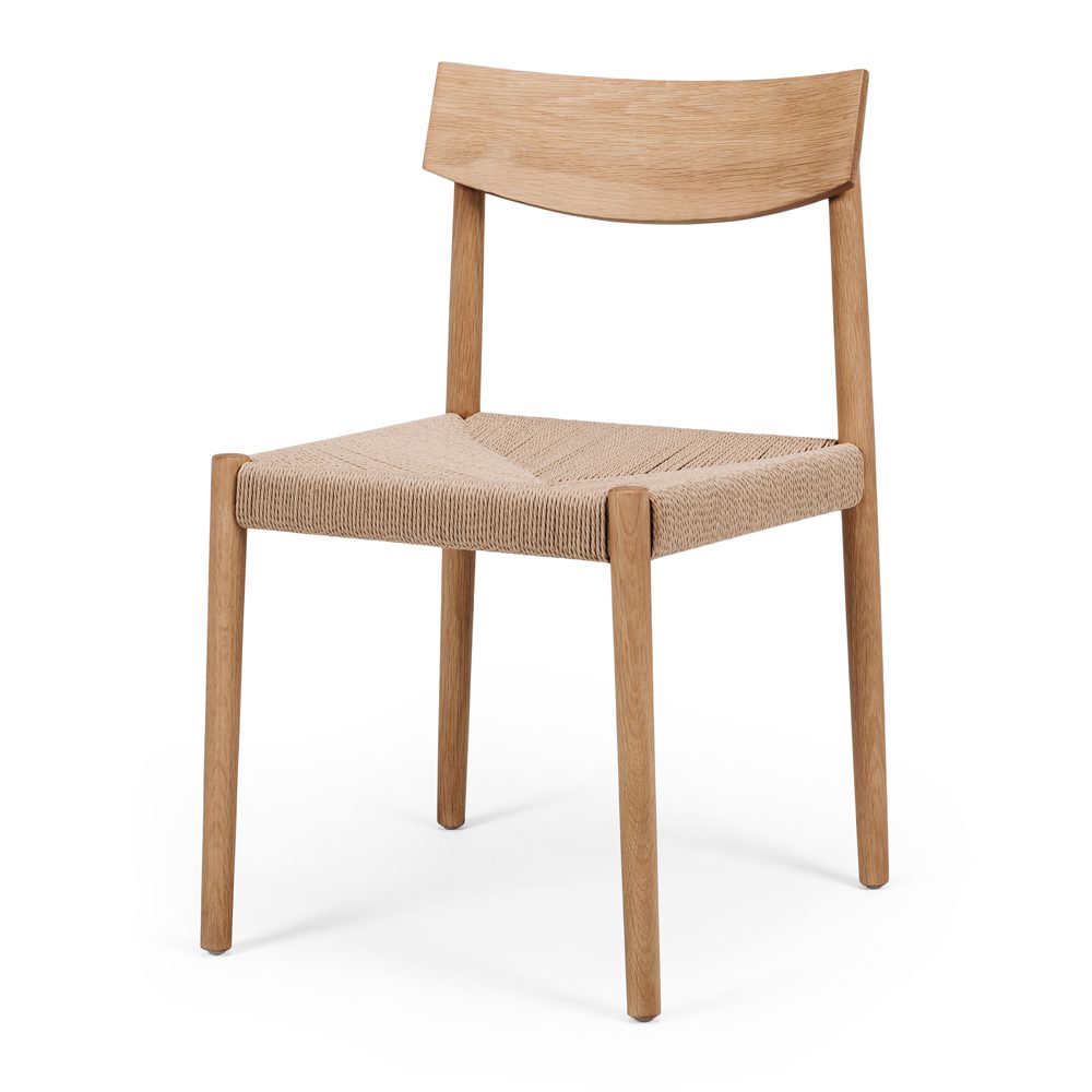 Ingrid Dining Chair (Natural Oak) Cord – Hardings Furniture