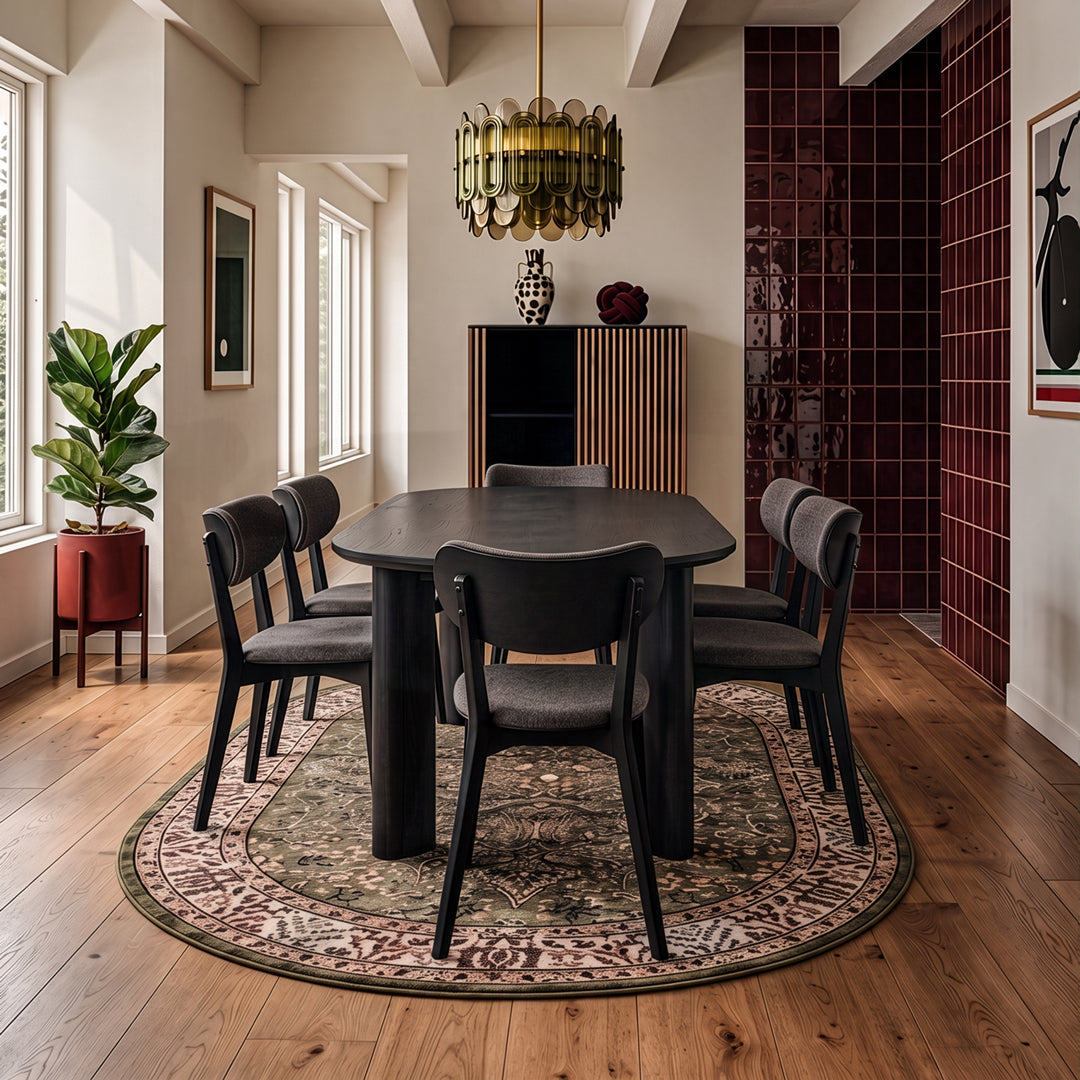 Zurich Chair (Black Oak) Dark Grey