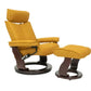 Malmo Recliner Chair and Footstool - Mustard