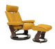 Malmo Recliner Chair and Footstool - Mustard