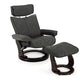 Malmo Recliner Chair and Footstool - Storm