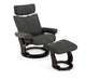 Malmo Recliner Chair and Footstool - Storm