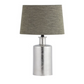 TABLE LAMP WITH SHADE (LAMP - NICKEL / SHADE - SOUTH LINEN)